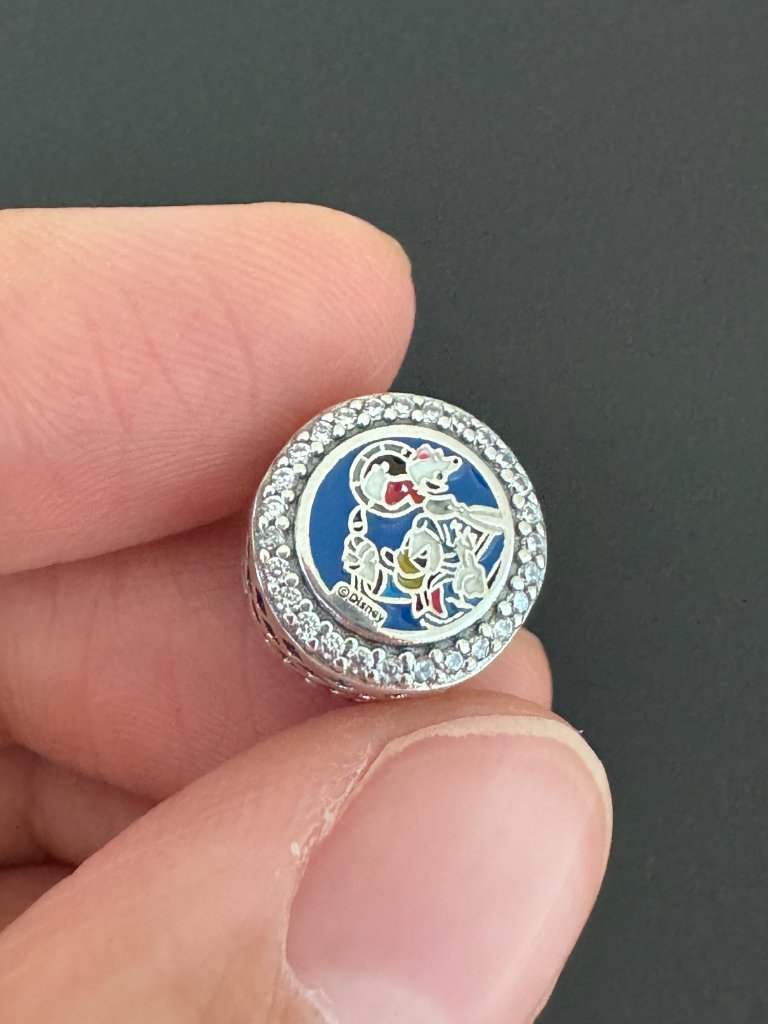 Pandora Donald Duck And Huey Button Charm Bead S925 Silver Exclusive Charm 45$